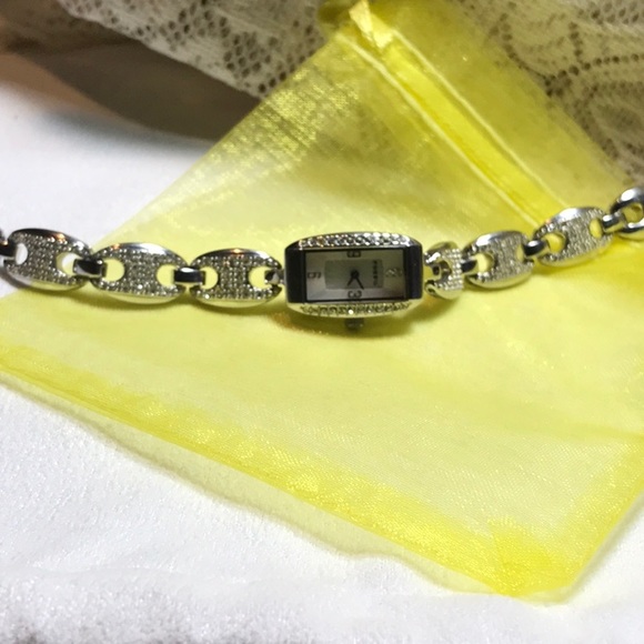 Fossil wrist watch silver euc ladies 💎 diamonds - Picture 4 of 9